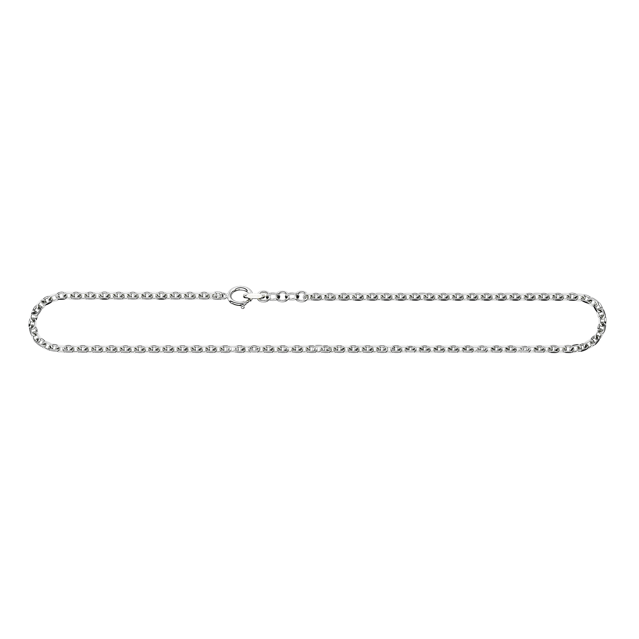 A detail image of Silver Diamond Cut Trace Chain M in Silver